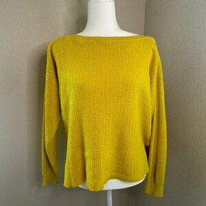 Yellow Lauren by Ralph Lauren Boatneck cropped sweater